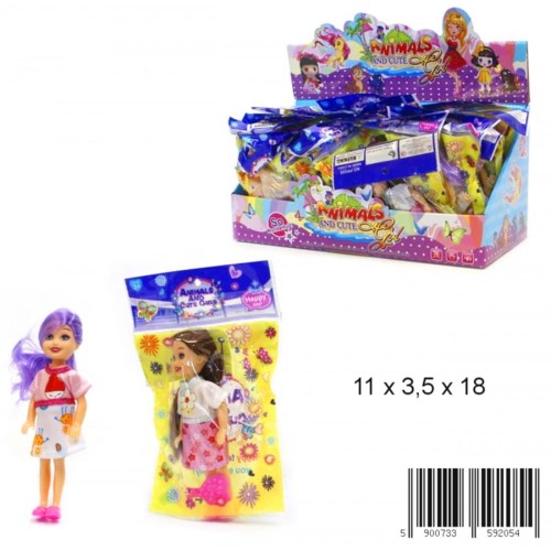 Nagrody dla małych pacjentów - Laleczka do czesania (bardzo ładna), szczoteczka w komplecie, opakowanie saszetkowe