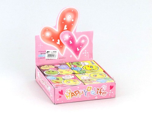 Nagrody dla małych pacjentów: A107E - Notes wesoły buziaczek seria Smile, 8*8 cm, cieniowane karteczki