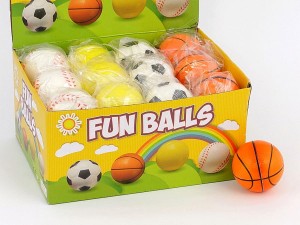 A280D01 - Piłeczki antystresowe wzory sportowe, średnica 6 cm