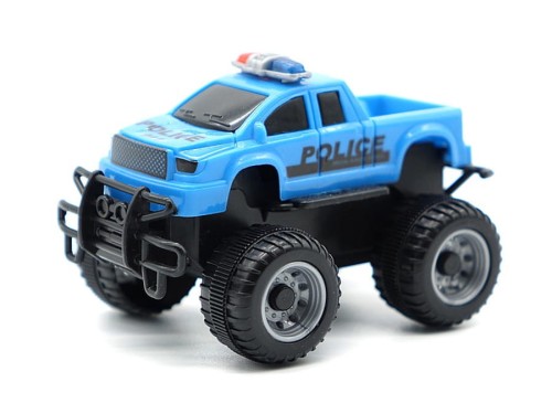 Nagrody dla dzielnych pacjentów: A117B - Samochód terenowy (policja) na dużych kołach, 9 cm, różne kolory