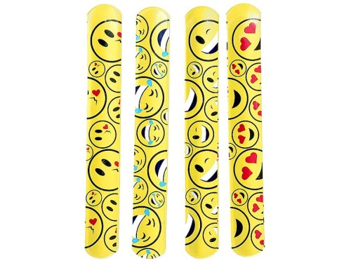 Nagrody dla grzecznych pacjentów: A241D01 - Opaska / bransoleta sprężynująca 22 cm emotikony