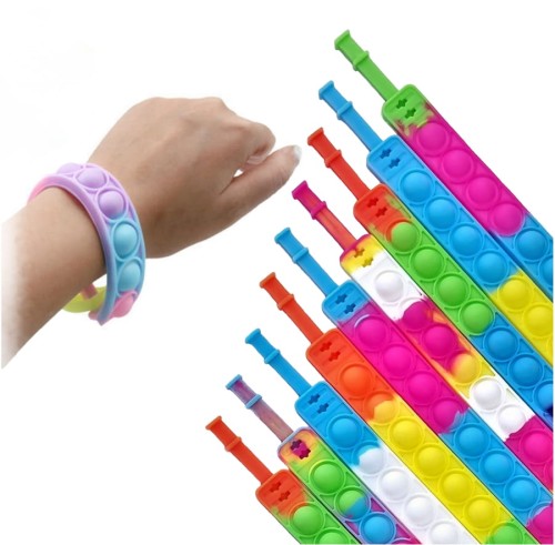 Nagrody dla małych pacjentów: A350A01 - Bransoletka Fidget (pop it) różnokolorowa, regulowana, silikon