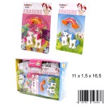 A098P08 - Gumki do ścierania 2 Jednorożce jak z bajki, zestaw "z plusem"