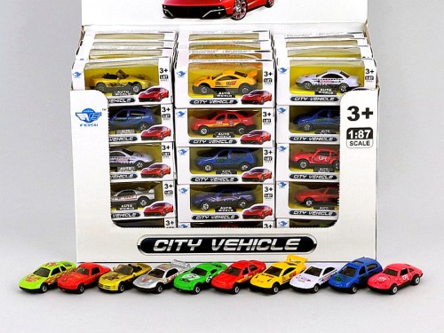 Nagrody dla dzielnych pacjentów: A715K - Samochód metalowy w pudełeczku różne kolory, skala 1:87