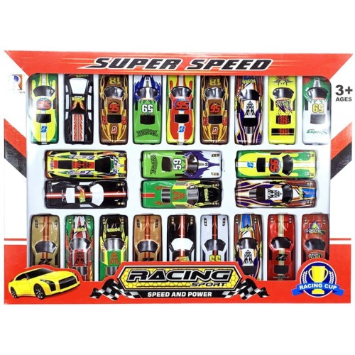 Nagrody dla dzielnych pacjentów: A711D02 - Samochody sportowe/wyścigowe (metal) zestaw 24 sztuki BDC (Bardzo Dobra Cena)