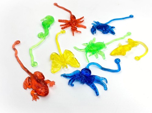 Nagrody dla dzielnego pacjenta: A070B02 -  Zwierzak przylepka żelowa Sticky Animal z dłuuuugim ogonkiem