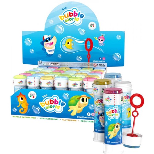 Nagrody dla dzielnych pacjentów gabinetów lekarskich: A054L24 - Bańki mydlane licencyjne wzory bajkowe OCEAN, 60 ml