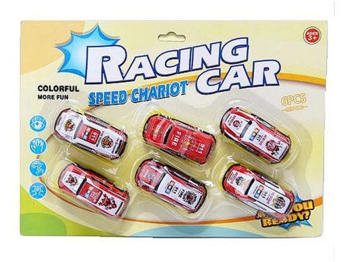 Nagrody dla dzielnych pacjentów gabinetów lekarskich: A712N09 - Samochody metalowe straż, zestaw 6 sztuk