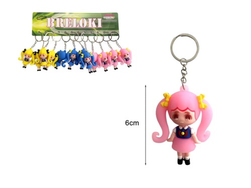 Nagrody dla dzielnych pacjentów gabinetów lekarskich: :A334A02 - Brelok laleczka z kucykami 12 sztuk