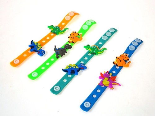 Nagrody dla dzielnych pacjentów gabinetów lekarskich: A360J05 - Bransoletka silikonowa regulowana, zwierzaki Dino razy dwa