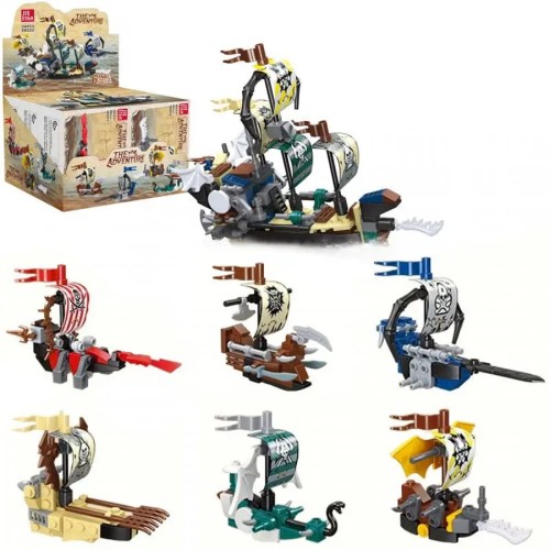 Nagrody dla małych pacjentów gabinetów lekarskich: A900G067 - Klocki konstrukcyjne Statek piracki, zestaw 49 elementów