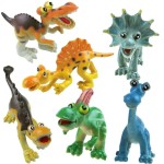 A036A03 - Dinozaury kolorowe z przymrużeniem oka "na sztuki", super jakość