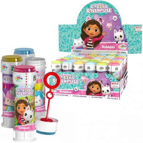 Nagrody dla dzielnych pacjentów gabinetów lekarskich: A054L31 - Bańki mydlane licencyjne wzory bajkowe KOCI DOMEK GABI, 60 ml