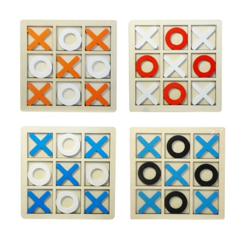 Nagrody dla małych  pacjentów gabinetów lekarskich: A076B02 - Gra logiczna kółko - krzyżyk drewniana Eko