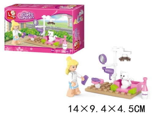 Nagrody dla małych pacjentów - A901A01 - Klocki dla dziewczynek Zwierzęcy salon urody