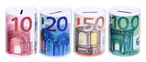 A051A02 - Skarbonka metalowa,waluta Euro